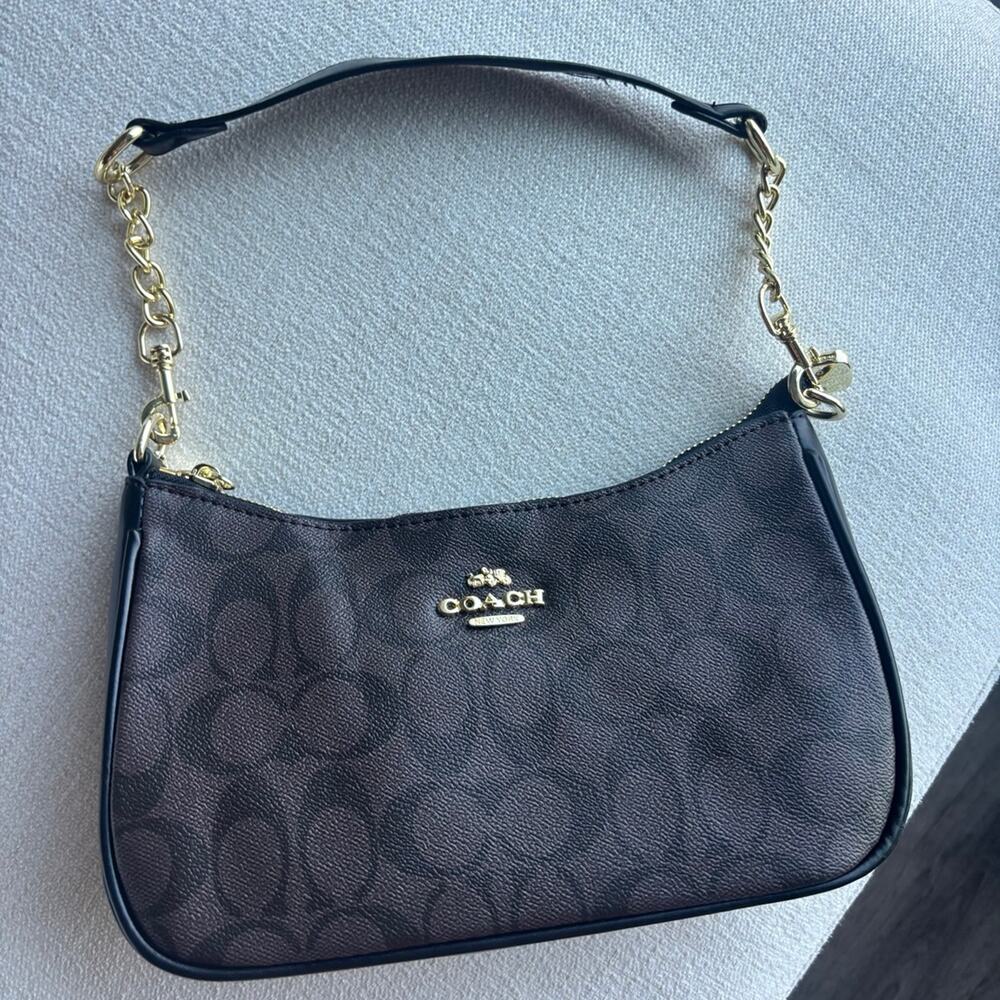 Coach Signature Monogram Shoulder Bag